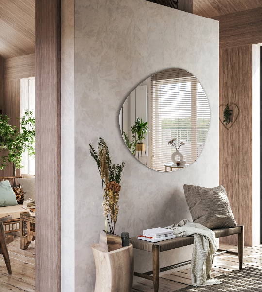 Asymmetrisk spegel loft 48x48 cm