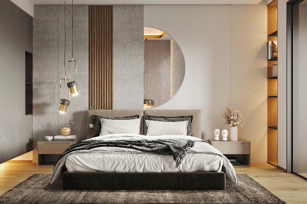 Spegel halvcirkel 50x100 cm