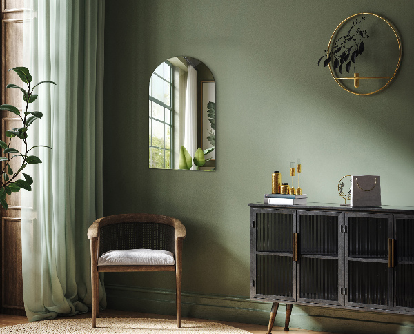 Välvd spegel 45x80 cm