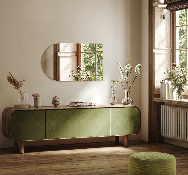 Välvd spegel 45x80 cm