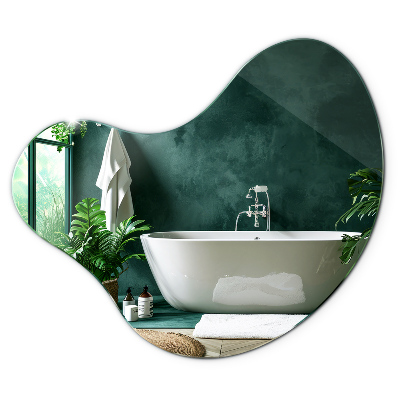 Spegel organisk form utan ram 77x77 cm