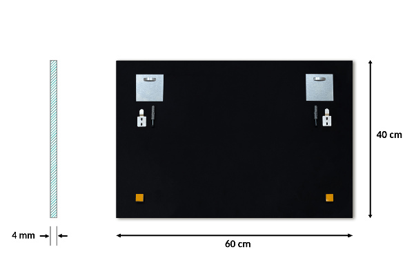 Rektangulär spegel utan ram badrum 60x40 cm