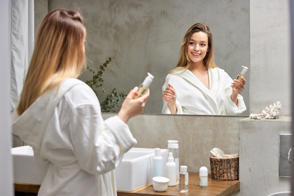 Rektangulär spegel utan ram original 80x60 cm