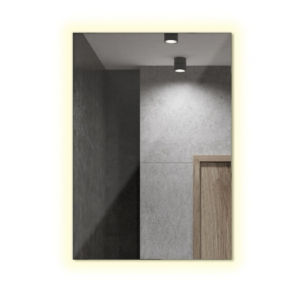 Rektangulär badrumsspegel med led 100x70 cm