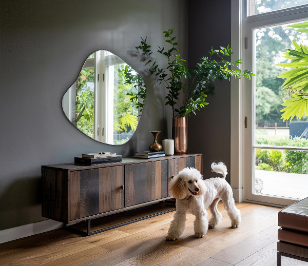 Spegel fläck asymmetrisk 58x59 cm