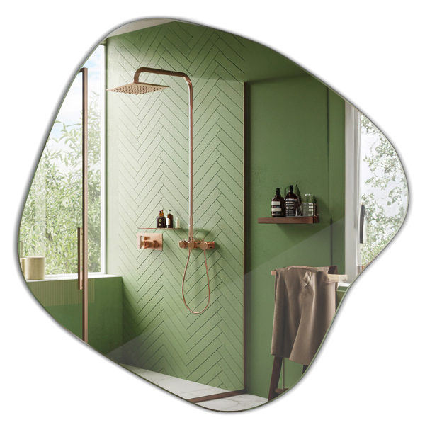 Spegel fläck asymmetrisk 77x77 cm