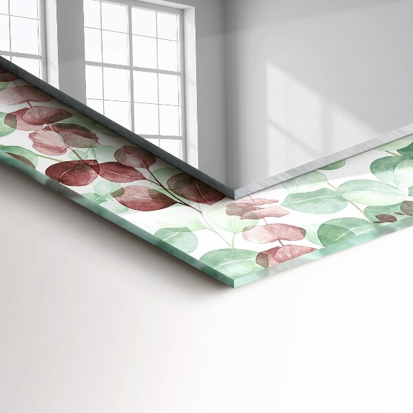 Spegel med tryck Akvarell blad