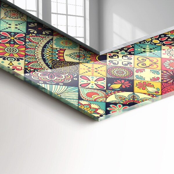 Spegel med tryck Färgglad mosaik