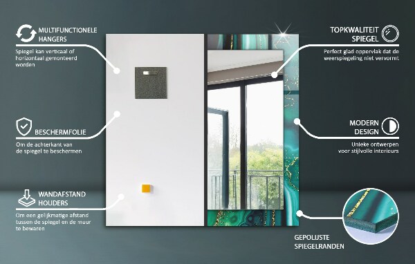 Spegel med tryck Abstrakt geometrisk mosaik