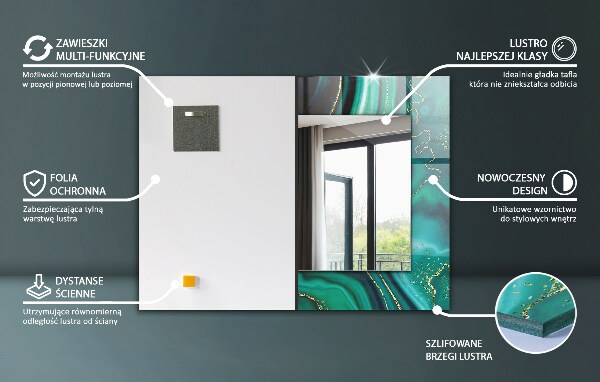 Spegel med tryck Abstrakt geometrisk mosaik