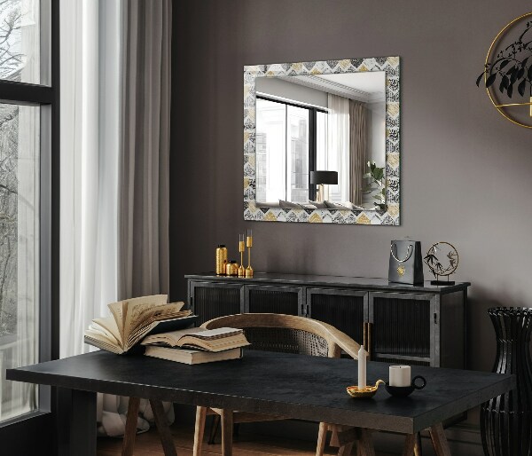 Spegel med tryckt ram Färgglada hjärtan