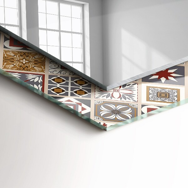 Spegel med tryck Färgglad mosaik