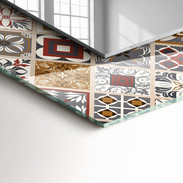 Spegel med tryck Färgglad mosaik