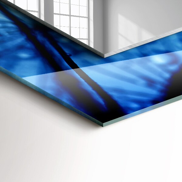 Spegel med tryck Vattendroppar på fläktar