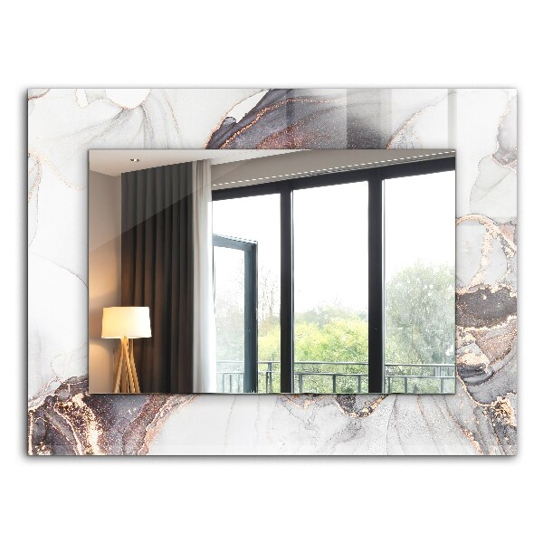 Spegel med tryck Abstrakt marmorkonst