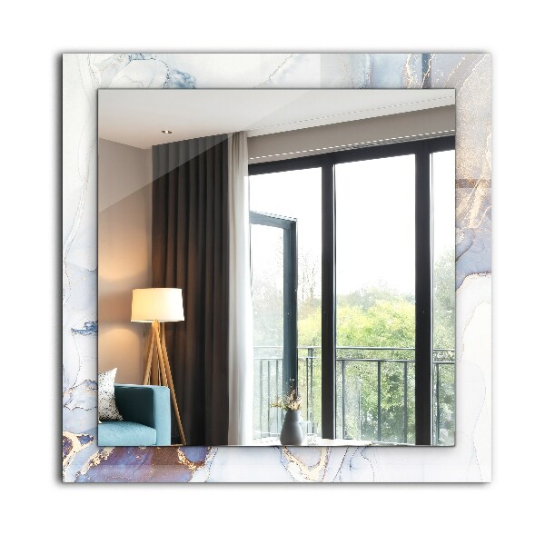 Spegel med tryckt ram Abstrakt marmorkonst