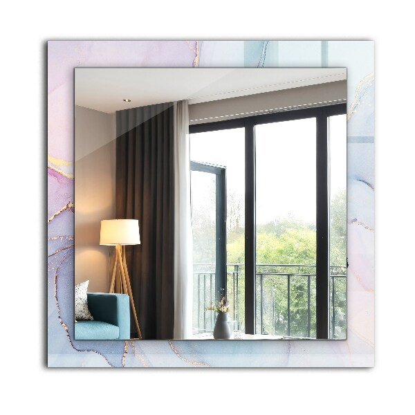 Spegel med tryckt ram Akvarell abstrakt konst