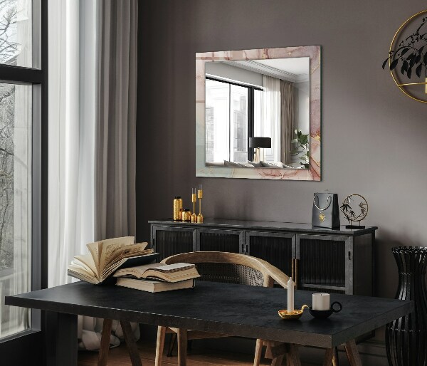 Spegel med tryckt ram Abstrakt akvarell