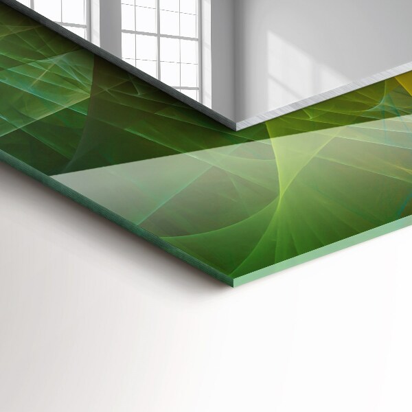 Rektangulär spegel med tryckt ram Färgglad abstrakt spiral