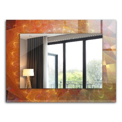 Spegel med tryck Färgglad fraktalspiral