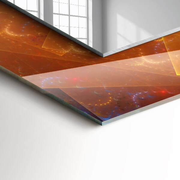 Spegel med tryck Färgglad fraktalspiral