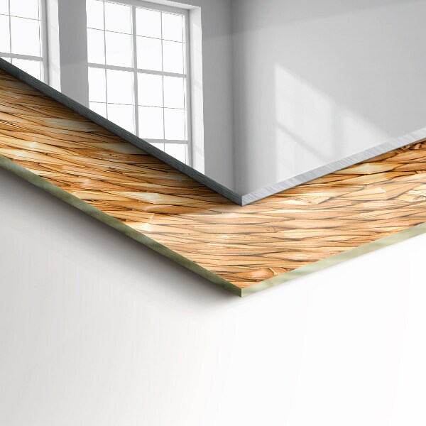 Spegel med tryck Fläta