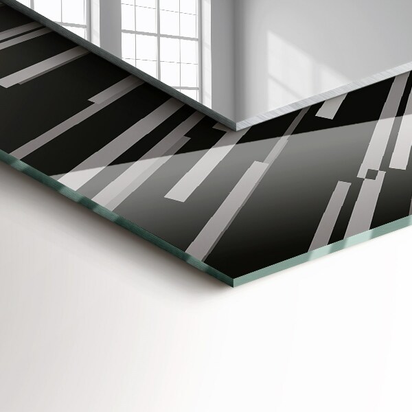 Rektangulär spegel med tryckt ram Ljushastighetseffekten