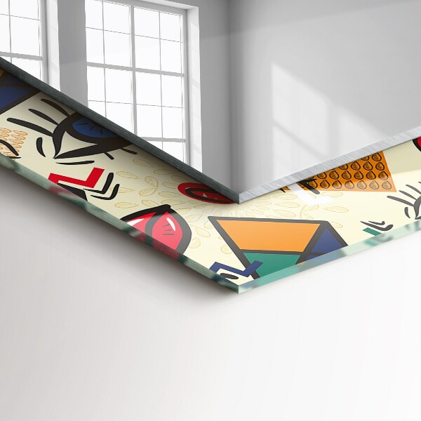 Spegel med tryck Ögon och mun former