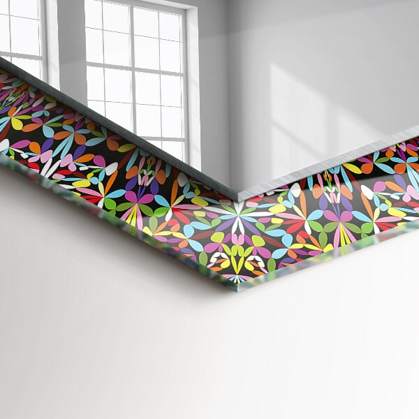 Spegel med tryck Färgglad mandala