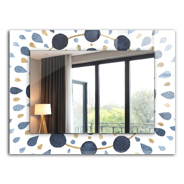 Spegel med tryckt ram Abstrakt mandala mönster