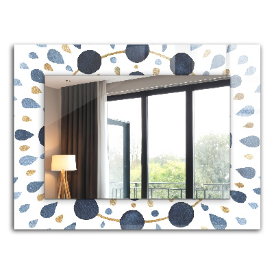 Spegel med tryckt ram Abstrakt mandala mönster