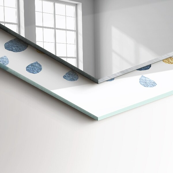 Spegel med tryckt ram Abstrakt mandala mönster