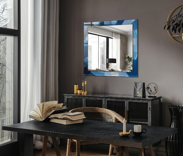 Rektangulär spegel med tryckt ram Abstrakt tunnel