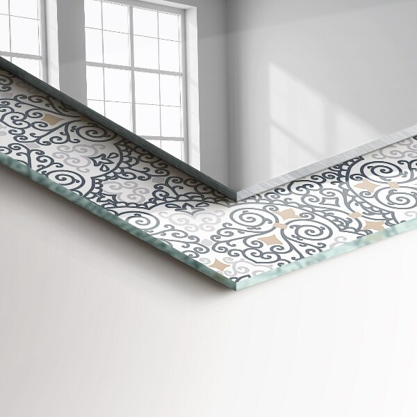 Spegel med tryck Kakelmotiv