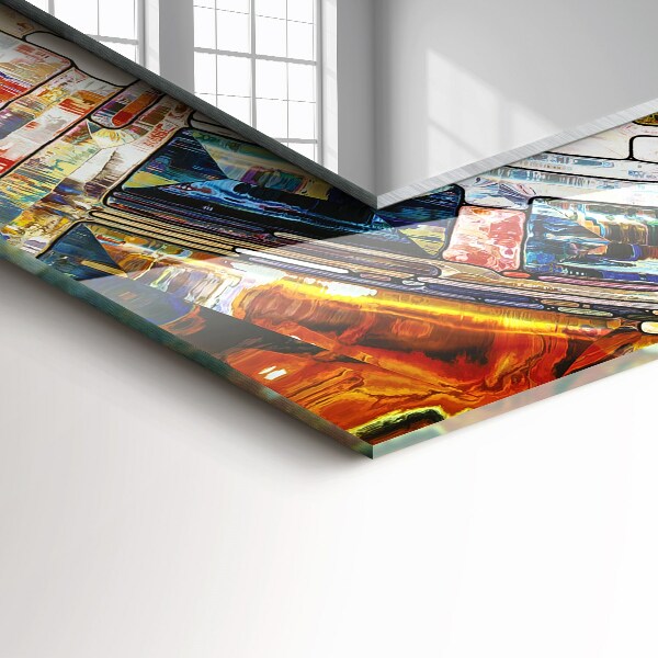 Spegel med tryck Abstrakt cirkulär mosaik