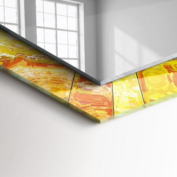 Spegel med tryck Abstrakt färgglad mosaik