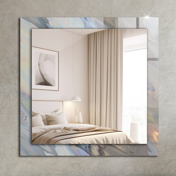 Spegel med tryckt ram Färgglada abstrakta motiv