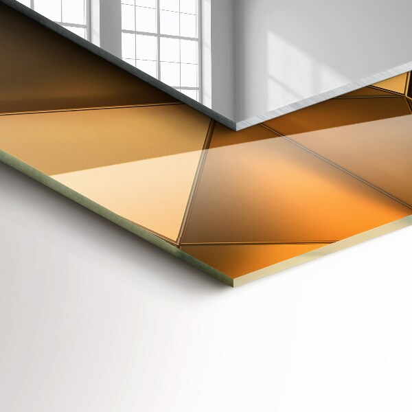 Spegel med tryck Gyllene geometriska motiv