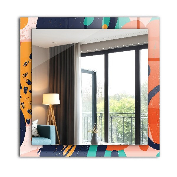 Spegel med tryck Abstrakt oljemålning