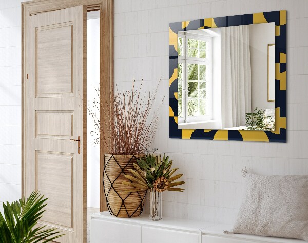 Spegel med tryck Abstrakt geometriskt motiv