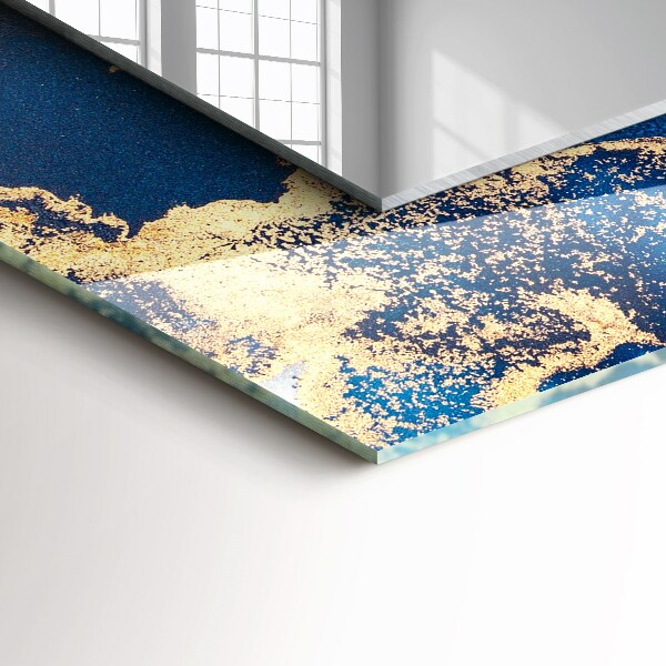 Rektangulär spegel med tryckt ram Abstrakt konst