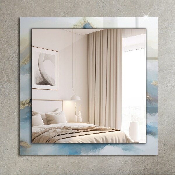 Spegel med tryck Etniskt motiv i färger