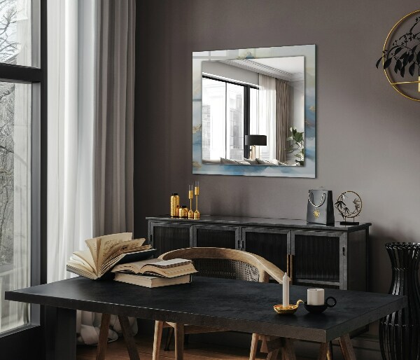 Spegel med tryck Etniskt motiv i färger