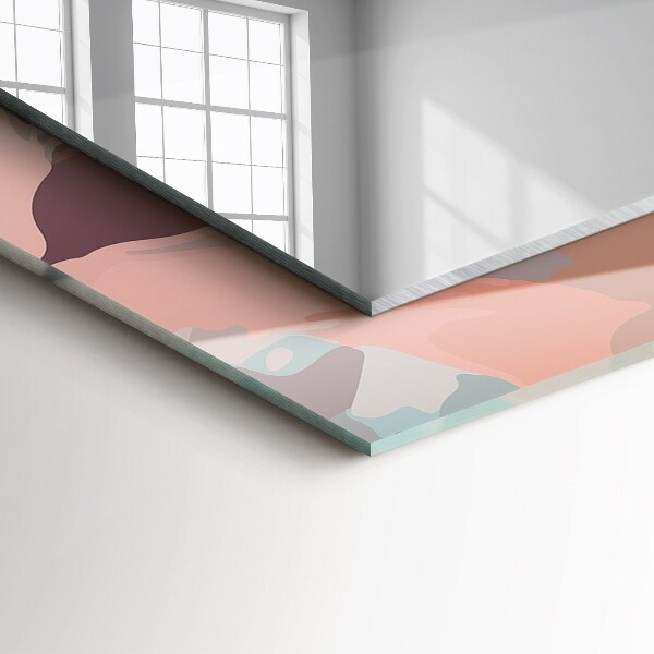 Rektangulär spegel med tryckt ram Glada katter