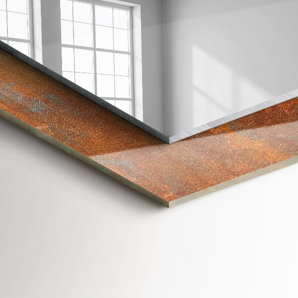 Rektangulär spegel med tryckt ram Färgglada folkloremotiv