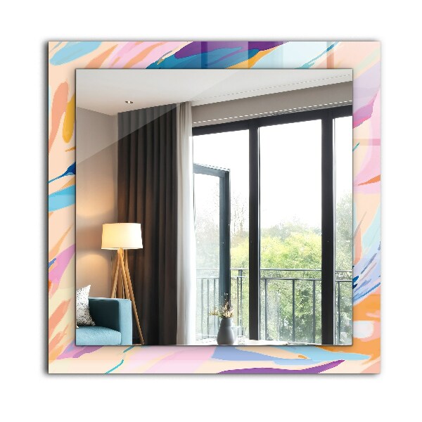 Spegel med tryck Marmormönster