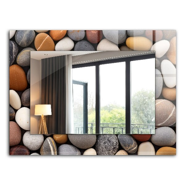 Spegel med tryck En del av en trädstam