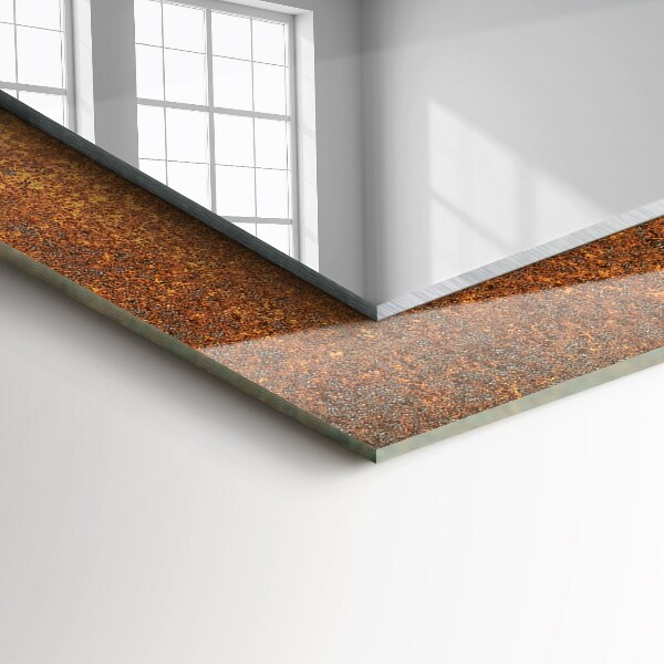 Spegel med tryckt ram Abstrakta blå ränder