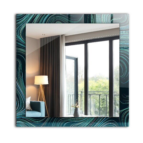 Spegel med tryck Texturerad sten