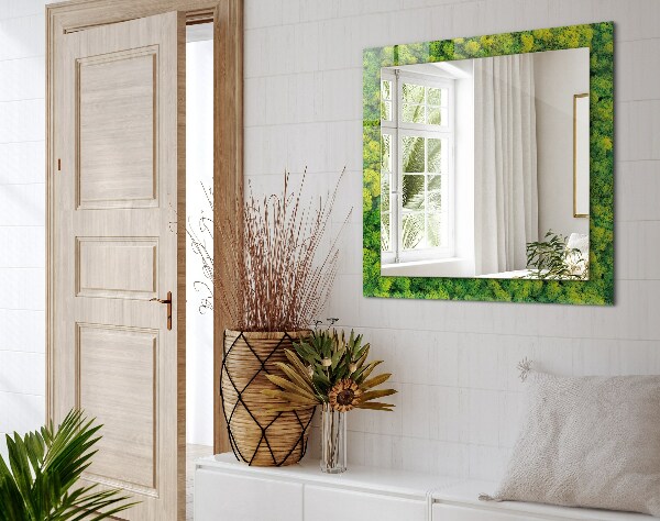 Spegel med tryckt ram Slät vit sten